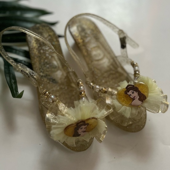 Disneys vintage beauty and the beast Belle girls ankle strap heel shoe size 13 - Picture 2 of 6
